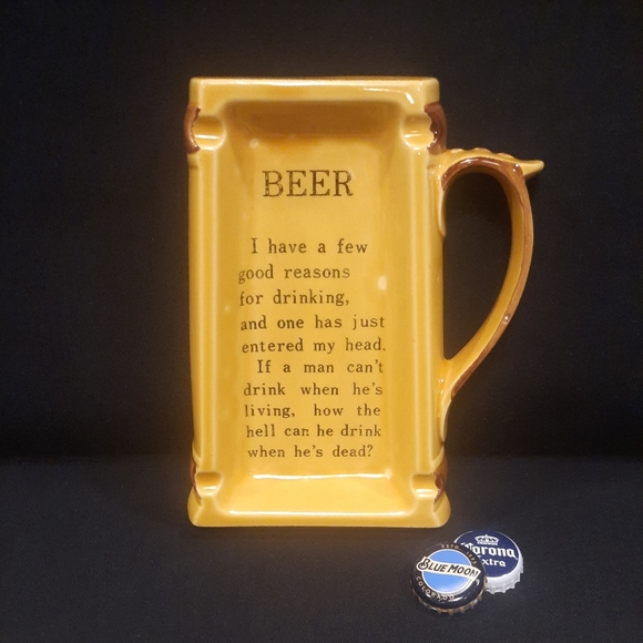 Vintage Ceramic Beer Stein Ashtray ~ Japan - Picture 1 of 7